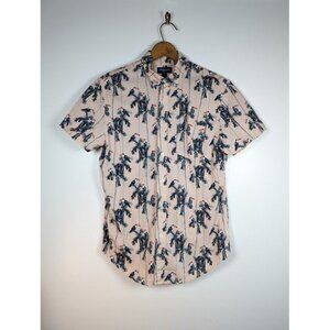 Arizona Button Down Shirt Men's Size Small Hawaiian Bird Resort Travel Summer